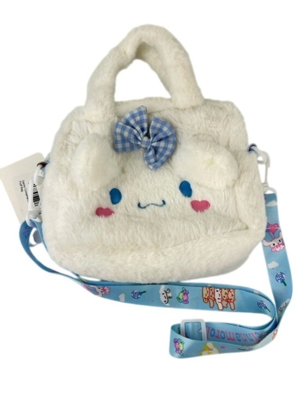 Sanrio Cinnamoroll White Plush Small Crossbody Bag NWT White Blue Bow